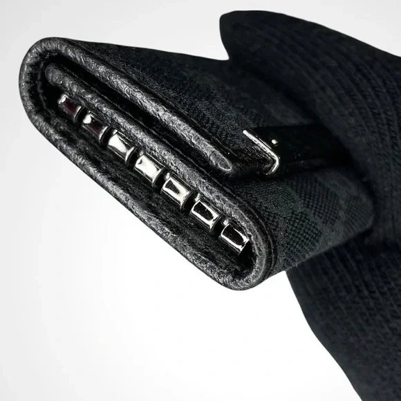 Gucci Black GG Canvas Leather 6 Key Case - Picture 6 of 7